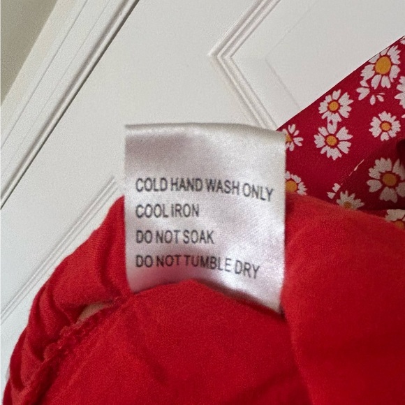 Princess Polly Floral Red Summer Dress Size 2/XS - Picture 9 of 9